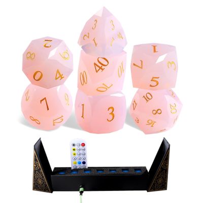 7-Piece Diamond Cut Dice Set for Dungeons and Dragons (D&D) | RPG & Tabletop Games | Premium Gift Box & Durable Design