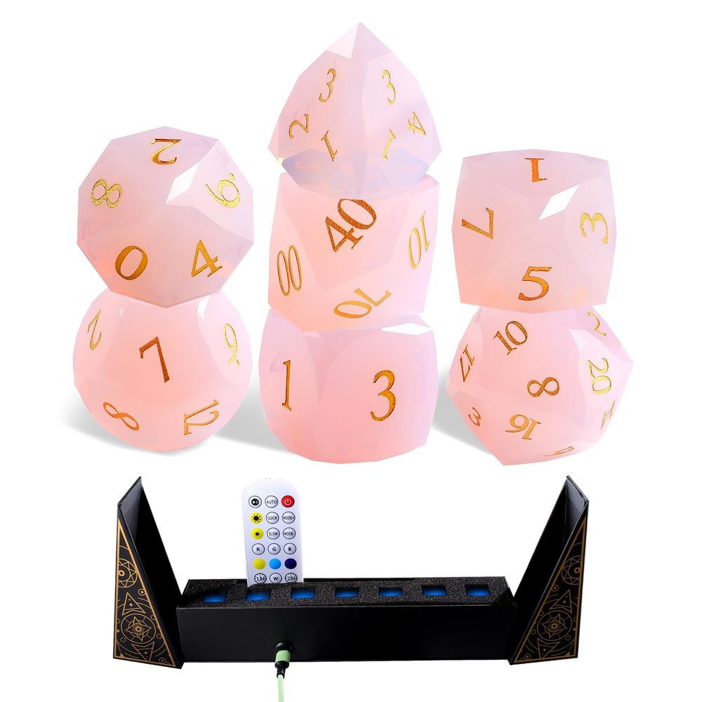 7-Piece Diamond Cut Dice Set for Dungeons and Dragons (D&D) | RPG & Tabletop Games | Premium Gift Box & Durable Design