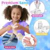 Aocii Kids Sensory Bin Sand Kit, Winter Fairy Tale Theme Sand Play Set, Toddlers Sandbox, Role Pretend Play Snowfield Toy Christmas Birthday, Gift for Girls Boys 3 4 5 6 7 8 9 Years view 3