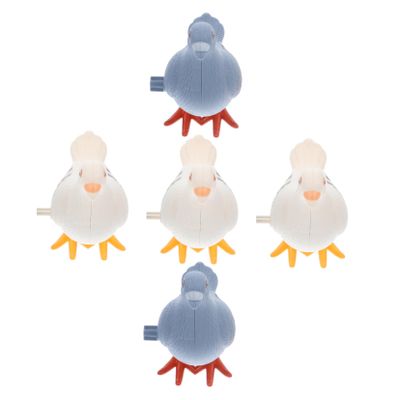 VICASKY 5Pcs Vintage Wind Up Pigeon for Educational Clockwork Playthings Lightweight Portable Indoor Outdoor Use Home Office Bar Decorations Random Color