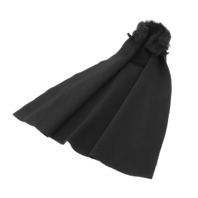 1/12 Scale Action Figure Clothes Doll Costume Accessories Cape Unisex Ancient Dress up for 6 inch Male Female Figures, Black