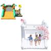 AirMyFun Inflatable Dinosaur Theme and White Party Bounce House view 1