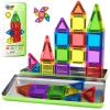 40PCS Mini Magnetic Tiles Toddler Travel Essentials Toys with Case Set, Magnetic Building Blocks Kids Games, Montessori Preschool Education Sensory Toys for 3 4 5 Year Old Boys Girls Birthday Gifts view 1