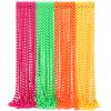 48 Pieces Glow in the Dark Bead Necklaces 80s UV Neon Glow Necklaces Bulk for Birthday Decorations Wedding Party Festivals Halloween Carnival view 1