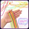 48 Pieces Glow in the Dark Bead Necklaces 80s UV Neon Glow Necklaces Bulk for Birthday Decorations Wedding Party Festivals Halloween Carnival view 2