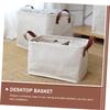 ABOOFAN Breathable Storage Box Organizer with Handle Small Multiuse Basket for Clothes and Sundries Easy Clean Reusable Home Organizer for Nursery and Closet Storage view 4
