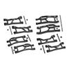 Aluminum 7075 Alloy Front + Rear (Upper & Lower) Suspension Arms for Traxxas 1/16 Mini XRT VXL-3S 108076-1 Monster Truck Upgrades - Black view 1