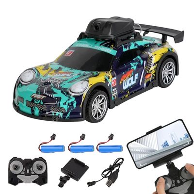 Actualia Mini Drift RC Car with Camera & LED Lights, 4CH Electric Racing Sports Cars 2.4Ghz Remote Control Vehicle Model Gift for Adults Hobby Beginners (RTR Version)