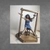 1/12 Scale Action Figure Accessories Display Stand - Open Leg Wooden Model Prop for Military Soldier Diorama & Fantasy Photography Scenes | Compatible with 6" Collectible Figure view 2