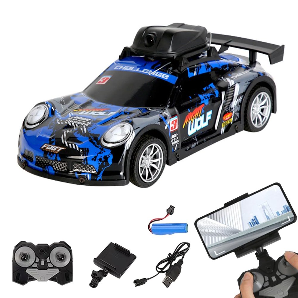Actualia Mini Drift RC Car with Camera & LED Lights, 4CH Electric Racing Sports Cars 2.4Ghz Remote Control Vehicle Model Gift for Adults Hobby Beginners (RTR Version)