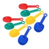 BCOATH 8pcs Plastic Beach Shovels Sand Scoops in Red Yellow Blue Green Safe Mini Digging Tools for Boys Outdoor Beach Party and Sandbox Play view 1