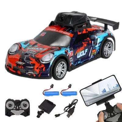 Actualia Mini Drift RC Car with Camera & LED Lights, 4CH Electric Racing Sports Cars 2.4Ghz Remote Control Vehicle Model Gift for Adults Hobby Beginners (RTR Version)