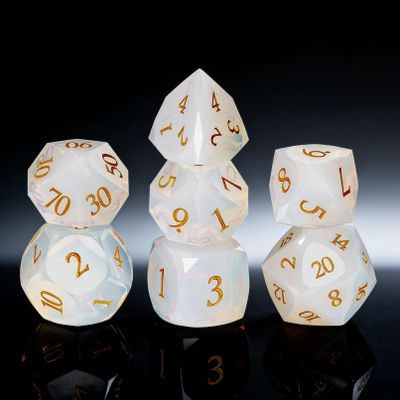 7-Piece Diamond Cut Dice Set for Dungeons and Dragons (D&D) | RPG & Tabletop Games | Premium Gift Box & Durable Design