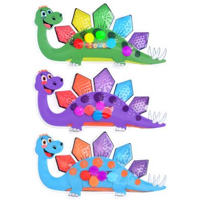 ASIOWELY 3Pcs Dinosaur Color Sorting Sensory Toys For Kids With Autism Toddler Toys For Airplane Travel Road Trip Preschool Montessori Toys Fine Motor Skills Christmas Stocking Stuffer Gift For Kids B