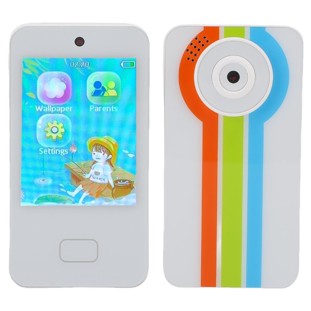 Luocute Kids Smart Phone for Girls, with ABCs Drawing Dual Camera Music Player 2.8 Inch Touch Screen Educational Phone, 8GB Memory Card for Children 3-10 Years with Xmas, Birthday (White)