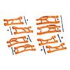 Aluminum 7075 Alloy Front + Rear (Upper & Lower) Suspension Arms for Traxxas 1/16 Mini XRT VXL-3S 108076-1 Monster Truck Upgrades - Orange view 1