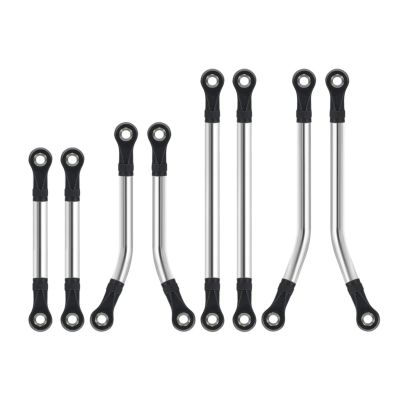 8pcs TRX4M High Clearance Links Stainless Steel Link Set for TRX4-M Upgrade Parts 1/18 RC Crawler Car