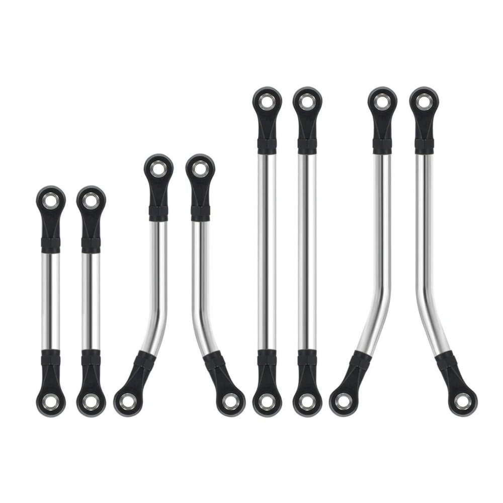 8pcs TRX4M High Clearance Links Stainless Steel Link Set for TRX4-M Upgrade Parts 1/18 RC Crawler Car