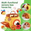 Baby Toys 6-12 Months - Soft Beehive with 5 Sensory Stuffed Animals, Rattle, Crinkle & Mirror, Montessori Toys for 6 7 8 9 10 Month Old Baby Boy Girl Birthday Gifts Easter Basket Stuffers Ages 0-2 view 3