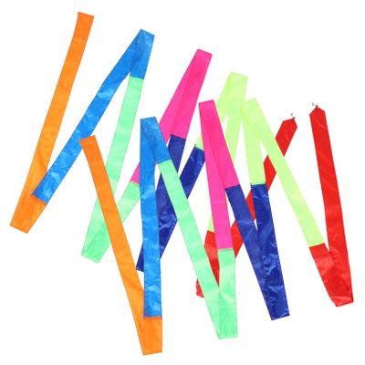 Kisangel 2pcs Rainbow Kite Tail Streamers Long Cloth Outdoor for Teens Party Garden Decor with Easy Connector Hook