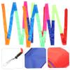 Kisangel 2pcs Rainbow Kite Tail Streamers Long Cloth Outdoor for Teens Party Garden Decor with Easy Connector Hook view 4