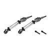 4140 Carbon Steel+ Aluminum 6061-T6 Alloy Front CVD Drive Shaft for Traxxas 1/10 Ford Fiesta ST Rally VXL Upgrades - Silver view 1