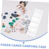 ibasenice Transparent Poker Chip Case Large Capacity with Compartmented Holder for Cards and Dice Game Chip Box for Organized Storage and Easy Carrying view 3