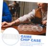ibasenice Transparent Poker Chip Case Large Capacity with Compartmented Holder for Cards and Dice Game Chip Box for Organized Storage and Easy Carrying view 4