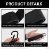 2 Pcs Stroller Hooks for Bags, Universal Clips and Hooks with Premium Leather Straps Fit for Round, Square and Oval Stroller Handles, Non-Slip with One-Hand Opening, Carry 11lbs view 3