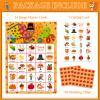GMEMNOV Thanksgiving Bingo Game for Family Adults - 24 Players Turkey Bingo Games Cards Thanksgiving Party Supplies for School Classroom Family Activities view 2