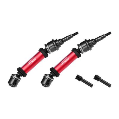 4140 Carbon Steel+ Aluminum 6061-T6 Alloy Rear CVD Drive Shaft for Traxxas 1/10 Ford Fiesta ST Rally VXL Upgrades - Red