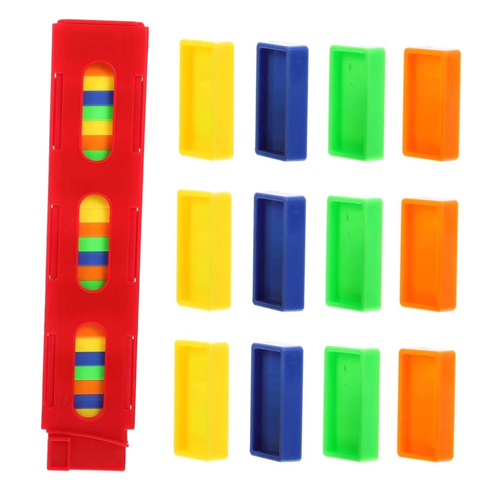 Beaupretty Plastic Domino Blocks Educational Early Learning Train Accessories for Safe Wear Resistant Material Creative Intelligence Development Game Random Color