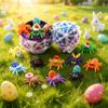 3D Printed Spider Egg with 10 Unique Spiders Inside, 3D Printed Animals Fidget Toys, Easter Basket Stuffers, Easter Gifts for Kids, Prefilled Easter Eggs with Toys, Easter Egg Fillers for Boys Girls view 2
