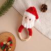 Personalized Christmas Crochet Baby Rattle Toy,Handmade Animal Rattle,Baby Shower Gift,Infant Grasping Toy,Santa view 3