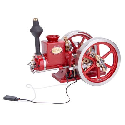 SkyPlayoRC Retrol HM-01 7cc Engine Model Kit That Works, 4-Stroke Horizontal Hit and Miss Internal Combustion Engine, DIY Science Kit Gift for Adults & Teens Hobbyists