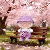 Clothes for LABUBU 17cm Doll (NO Doll)  6-Piece Set, Hat + Overalls + Shirt + Camera + Glasses + Shoes, Outfit for LABUBU, Premium Dolls Accessories for LABUBU (Purple) view 3