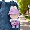 Clothes for LABUBU 17cm Doll (NO Doll)  6-Piece Set, Hat + Overalls + Shirt + Camera + Glasses + Shoes, Outfit for LABUBU, Premium Dolls Accessories for LABUBU (Purple) view 4