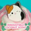Original Squishmallows Cam The Cat Premium Cloud Slime, Coconut-Scented, 8 oz., Storage Container with Figurine Topper, Rubber Charm, Goodie Bags Stuffers, Kids Party Favors, Sensory Toys view 3