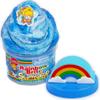 Rainbow Brite Scented Cloud Slime, Vanilla-Scented, Collectible Charm, White Iridescent Tinsel, & Reusable Container with Topper, Cute Stuff for Kids, Colorful Fidget Toys, Goody Bags Stuffers view 1