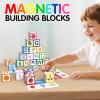 ElapseGlow Magnetic Alphabet Blocks for Toddlers 1-3, 26 PCS ABC & Number Stacking Blocks with 9 Learning Cards, Educational Montessori STEM Toys for Kids Ages 3+ MontessoriToys for Boys Girls Gifts view 2