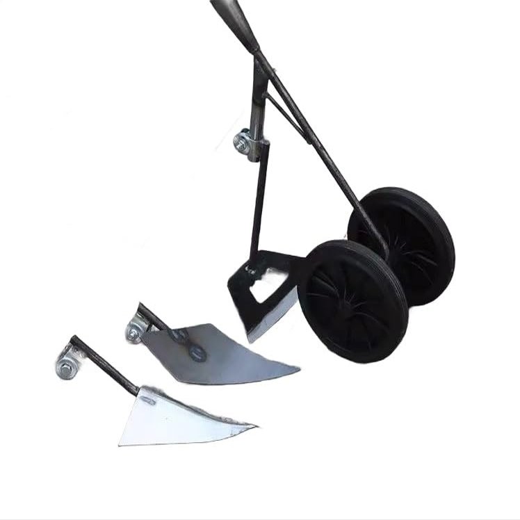 Garden Weeding and Loosening The Soil Soil Cleaning Tools Two-Wheel Push Hoe Plough Kit 3-in-1 Multi-Functional Hoe