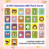 26 PCS Alphabet ABC Flash Cards with Animal Masks, Giant Colorful Alphabet Mask Cards, Interactive Education Games, Learn Letters, English Phrases view 2