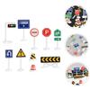 DECHOUS 10pcs Mini Traffic Barricade Signs for Bright Road Sign Models for Early Learning Safety Traffic Signal for Parent Interaction and Educational Play view 2