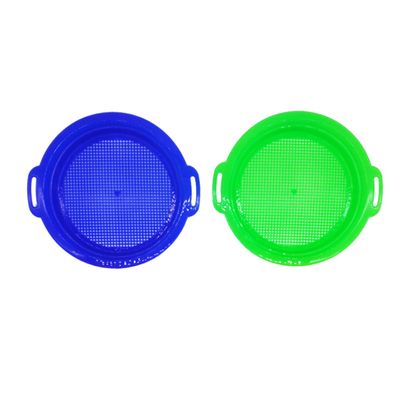 Abaodam 4pcs Sand Sieve Lightweight Plastic Beach Sand Sifter for Outdoor Play Safe Material Easy to Handle with Handle Design for Boys and