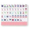 American Mahjong Tile Set,166 Tiles White Pink Acrylic Carving Tiles,Mahjong Game Set with Portable Travel case(Racks Not Included) view 1