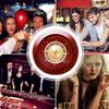 YXKJZHF Casino Turntable, 18in Red Mahogany Roulette Wheel Set with Double-Zero Layout, Casino Grade Precision Bearings view 2