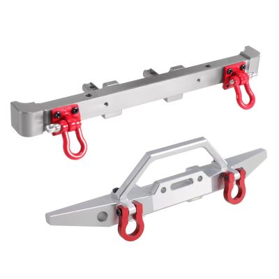 tctrbvv RC Car Parts for MN 1/12 for MN128 Metal Front and Rear Bumpers Bumpers Upgrading Parts and Accessories OfWrangler Parts Upgrade and Replacement(Silver)
