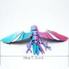 3D Printed Parrot Fidget Toys,Bird with Flexible Wing,Threedee Printing Animals Stuff,Home Office Decor Skeleton Dragon,Festival Gifts Action Figures,3-D Prints Little Live Pets (ColorfulA) view 2
