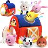 Baby Toys 6-12 Months - Infant Barn Toy with Stuffed Farm Animals, Rattle, Crinkle, Squeak, Mirror - Montessori Sensory Toys for 6 7 8 9 10 12 Month Old Babies, 1 Year Old Baby Boy Girl Gifts view 1