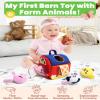 Baby Toys 6-12 Months - Infant Barn Toy with Stuffed Farm Animals, Rattle, Crinkle, Squeak, Mirror - Montessori Sensory Toys for 6 7 8 9 10 12 Month Old Babies, 1 Year Old Baby Boy Girl Gifts view 3